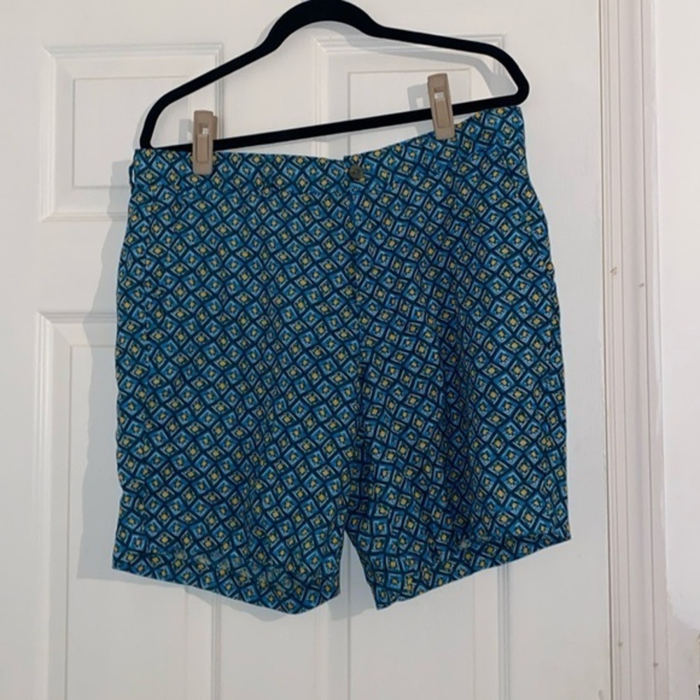 Tasso Elba print linen shorts